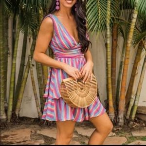 Pink Lily Rainbow Dress Size Medium